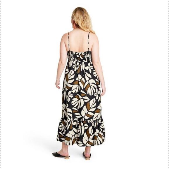 Botanical Print Sleeveless Tie-Front Midi Dress - Tabitha Brown for Target - Picture 4 of 5
